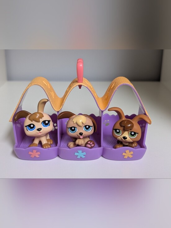 Hasbro Other - Littlest Pet Shop Puppy Pet Triplets Vintage Hasbro Collectible LPS Figures